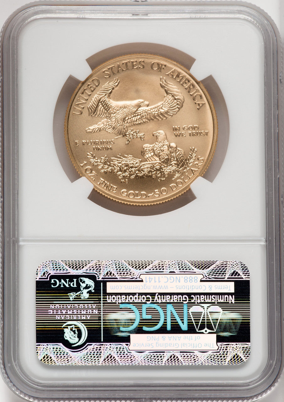 2012-W $50 One Ounce Gold Eagle NGC MS70