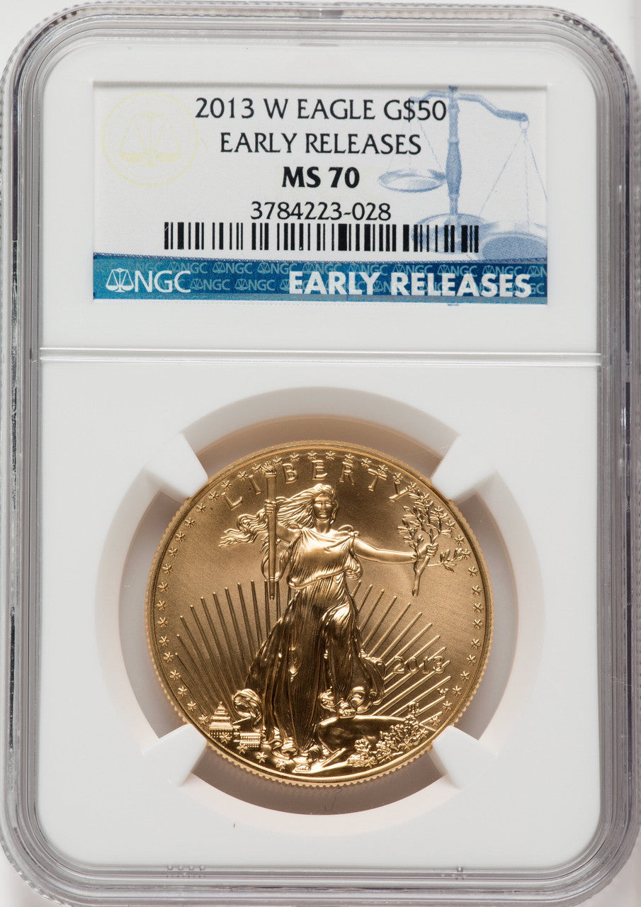 2013-W $50 One-Ounce Gold Eagle First Strike NGC MS70