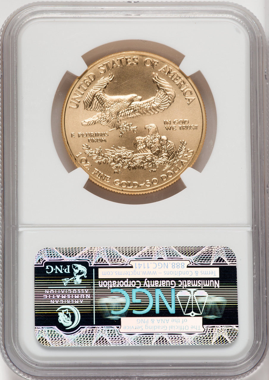 2013-W $50 One-Ounce Gold Eagle First Strike NGC MS70