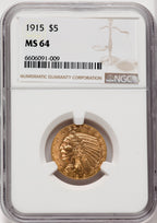 1915 $5 Indian Half Eagle NGC MS64 (757658053)