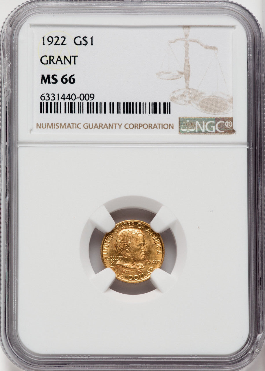 1922 G$1 Grant No Star Commemorative Gold NGC MS66