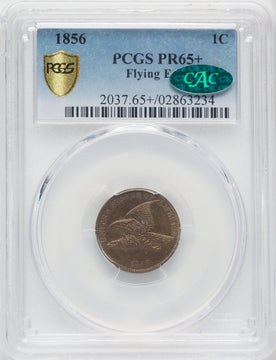 1856 1C CAC Proof Flying Eagle Cent PCGS PR65+