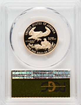 2016-W $25 Gold Eagle Half-Ounce 30th Anniversary FS GoldFoil 1 of 100 Gold Foil PCGS PR70