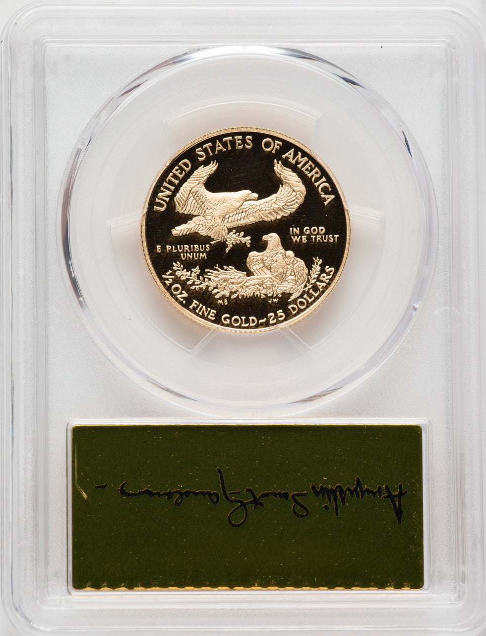 2017-W $25 Half-Ounce Gold Eagle First Strike Gold Foil PCGS PR70