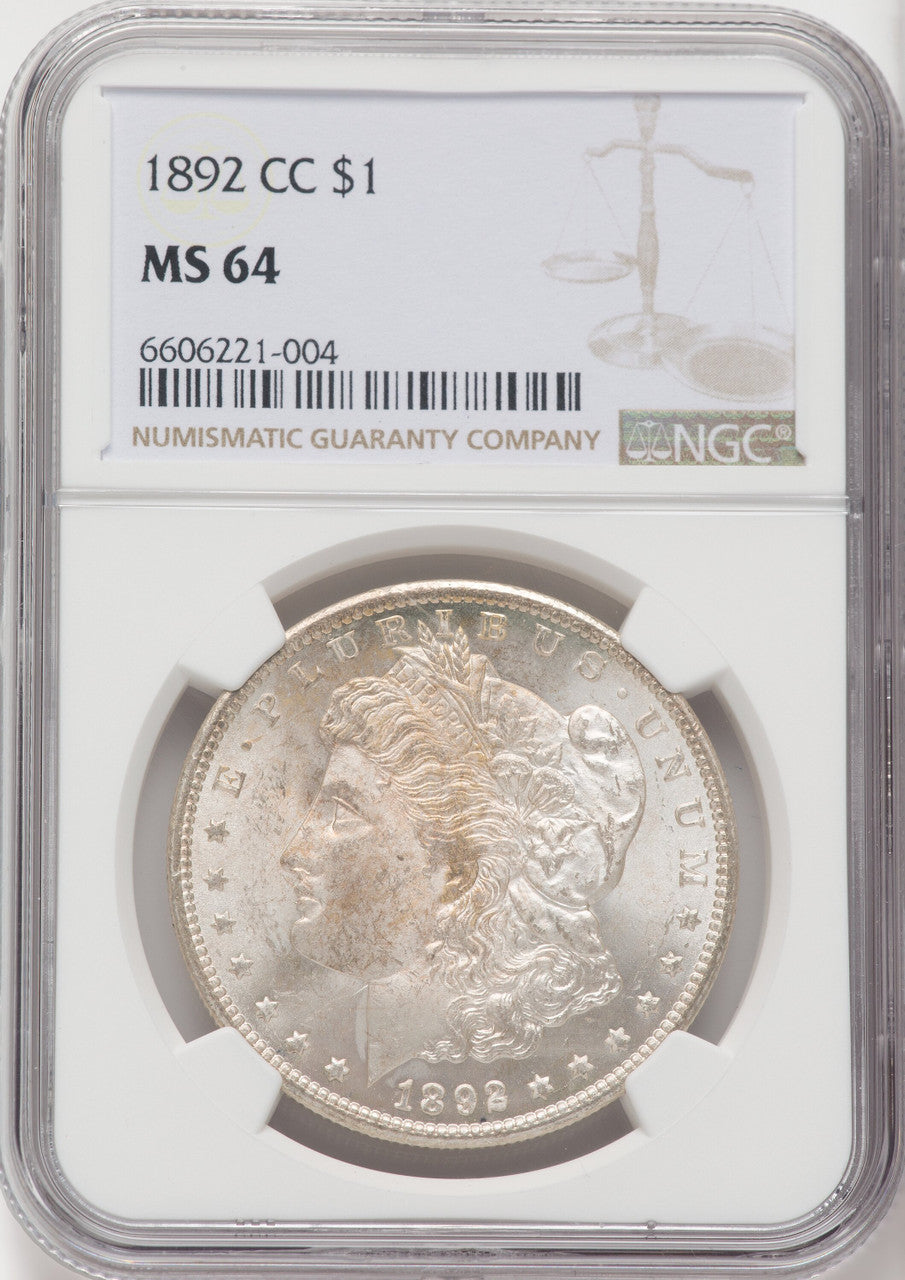 1892-CC $1 Morgan Dollar NGC MS64