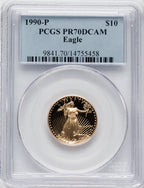 1990-P $10 Quarter-Ounce Gold Eagle PCGS PR70
