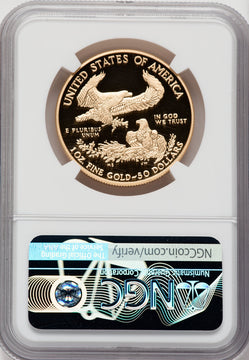 2021-W $50 One Ounce Gold Eagle Type One First Strike Mike Castle NGC PF70