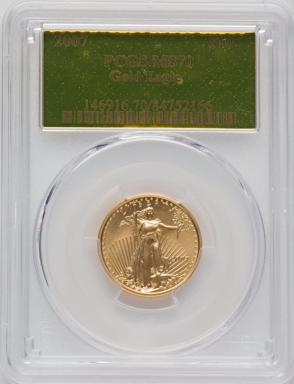 2007 $10 Quarter-Ounce Gold Eagle PCGS MS70