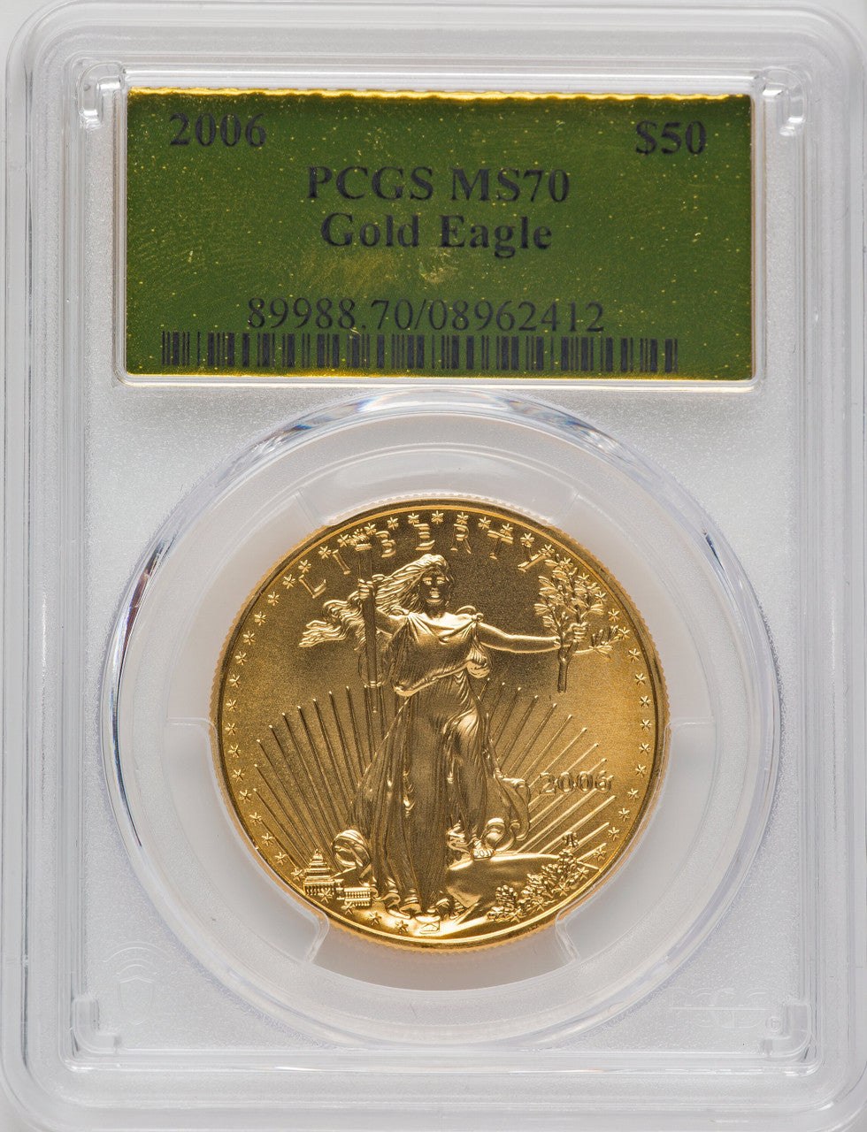 2006 $50 One-Ounce Gold Eagle PCGS MS70