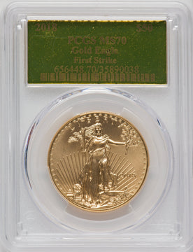 2018 $50 One-Ounce Gold Eagle First Strike PCGS MS70