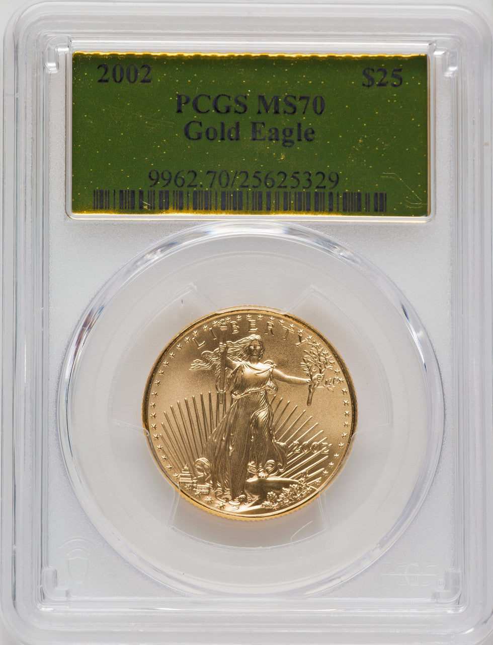 2002 $25 Half-Ounce Gold Eagle PCGS MS70