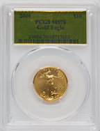 2006 $10 Gold Quarter-Ounce Eagle PCGS MS70