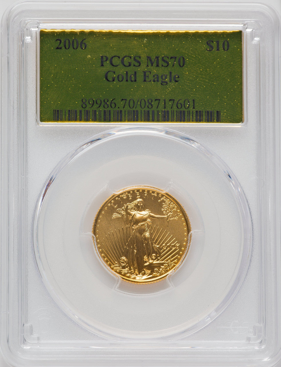 2006 $10 Gold Quarter-Ounce Eagle PCGS MS70