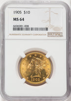 1905 $10 Liberty Eagle NGC MS64