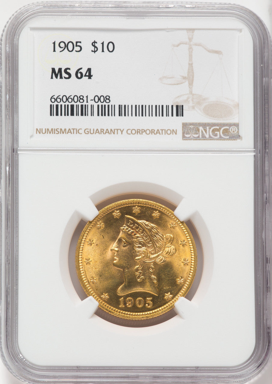 1905 $10 Liberty Eagle NGC MS64