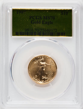 1997 $10 Quarter-Ounce Gold Eagle PCGS MS70