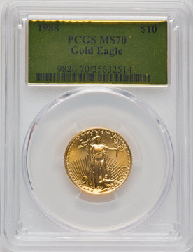 1988 $10 Quarter-Ounce Gold Eagle PCGS MS70