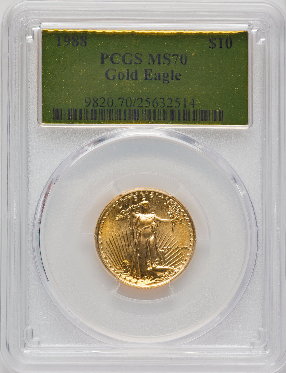 1988 $10 Quarter-Ounce Gold Eagle PCGS MS70