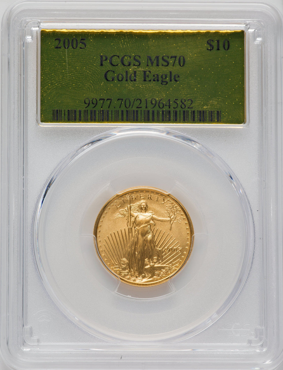 2005 $10 Quarter-Ounce Eagle PCGS MS70