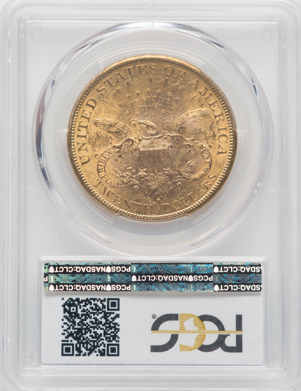 1882-S $20 CAC Liberty Double Eagle PCGS MS62