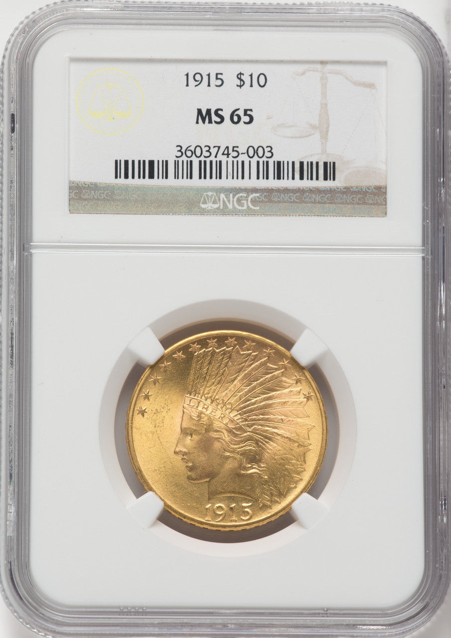 1915 $10 Indian Eagle NGC MS65