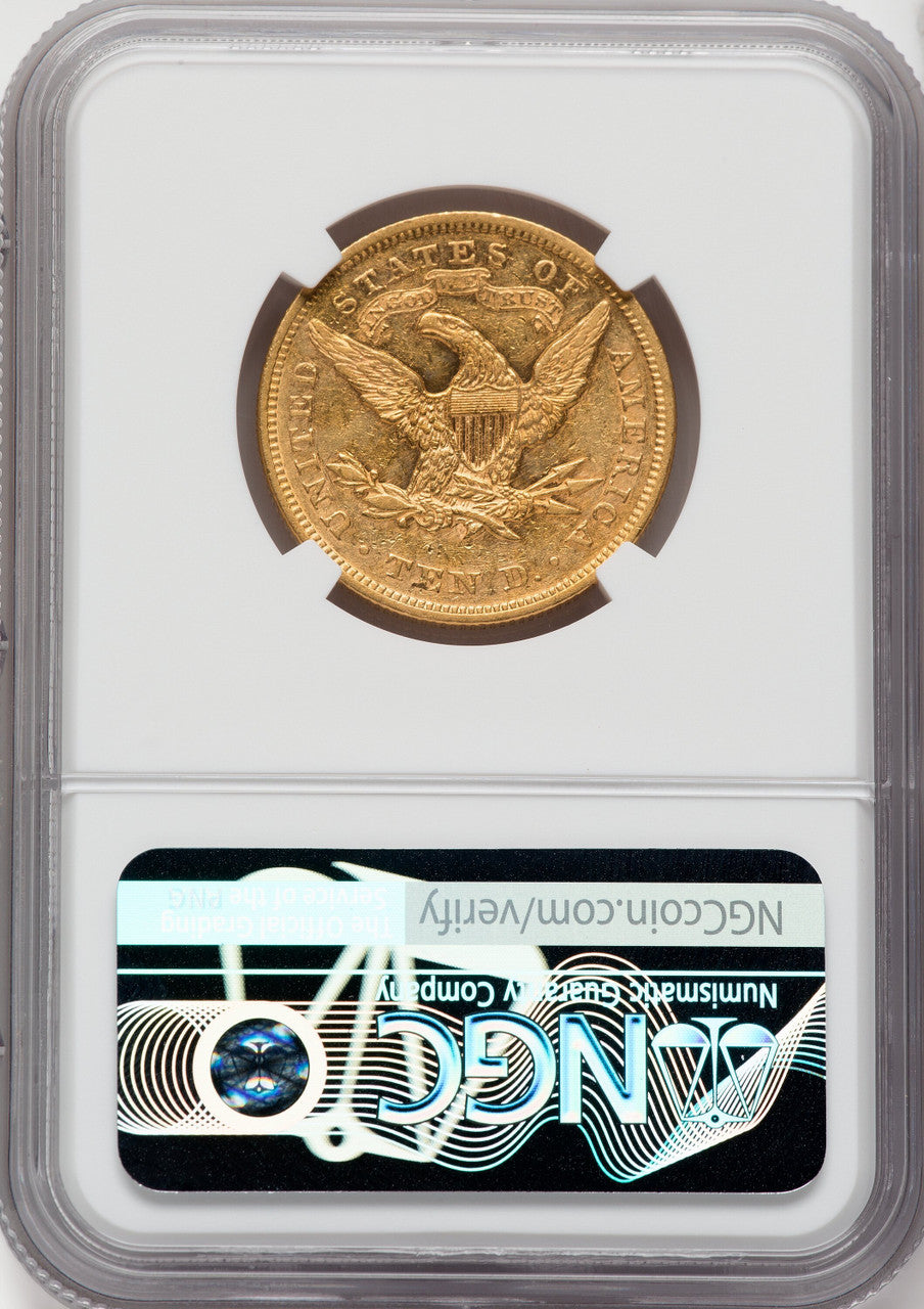 1866 $10 Liberty Eagle NGC AU55