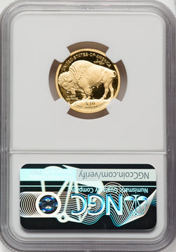 2008-W $10 Quarter-Ounce Gold Buffalo NGC PF70 Mike Castle Signed