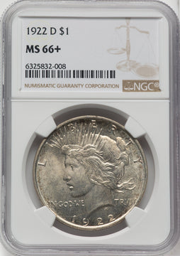 1922-D $1 NGC Plus Peace Dollar NGC MS66+