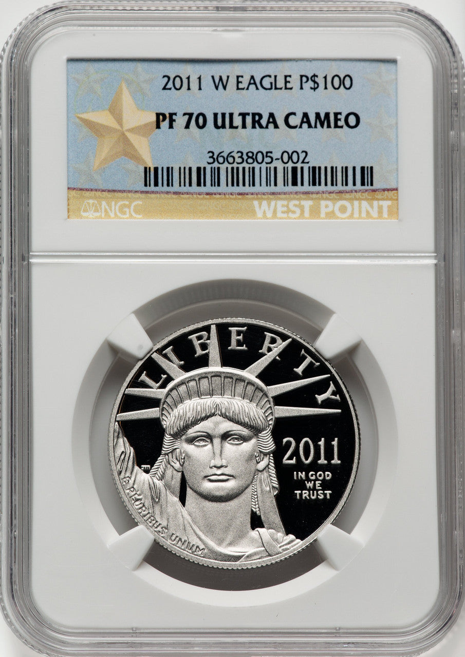 2011-W $100 One-Ounce Platinum Eagle Statue of Liberty DC NGC PF70