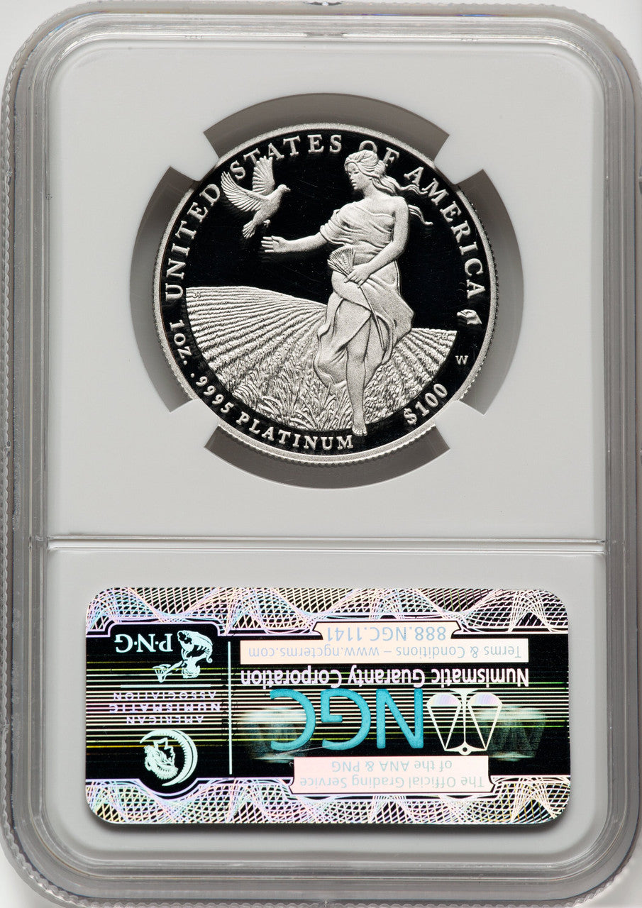 2011-W $100 One-Ounce Platinum Eagle Statue of Liberty DC NGC PF70