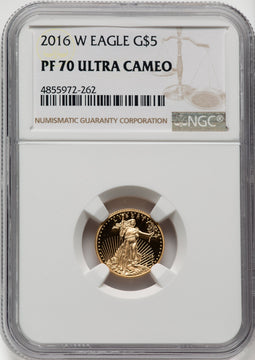 2016-W $5 Tenth-Ounce Gold Eagle 30th Anniversary NGC PF70