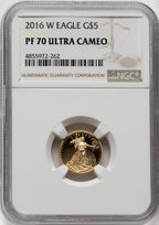 2016-W $5 Tenth-Ounce Gold Eagle 30th Anniversary NGC PF70
