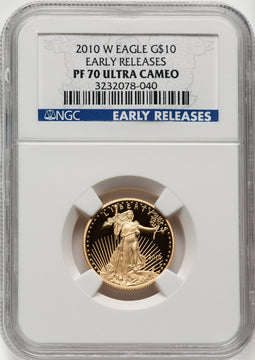 2010-W $10 Quarter-Ounce Gold Eagle First Strike NGC PF70