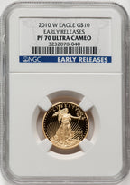 2010-W $10 Quarter-Ounce Gold Eagle First Strike NGC PF70