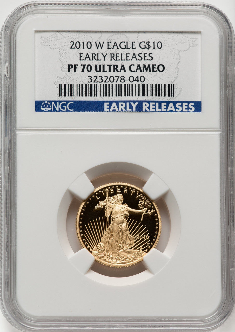 2010-W $10 Quarter-Ounce Gold Eagle First Strike NGC PF70