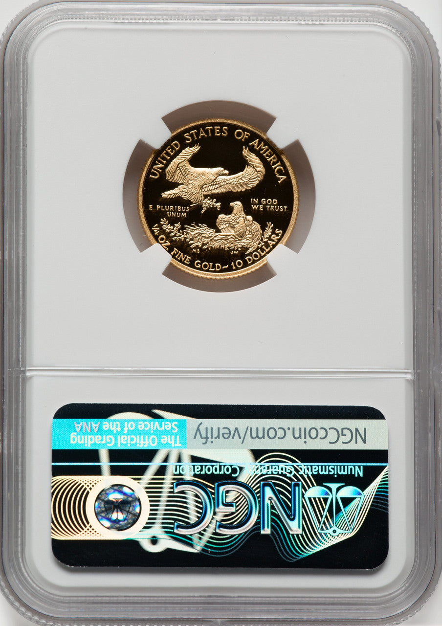 2016-W $10 Quarter-Ounce Gold Eagle 30th Anniversary NGC PF70