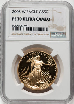 2003-W $50 One-Ounce Gold Eagle NGC PF70