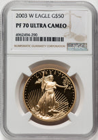 2003-W $50 One-Ounce Gold Eagle NGC PF70