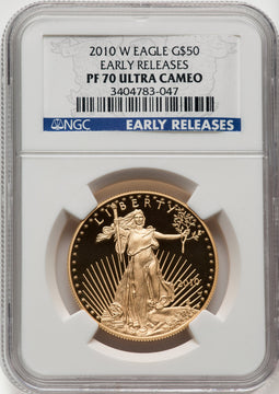 2010-W $50 One-Ounce Gold Eagle First Strike NGC PF70