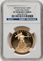 2010-W $50 One-Ounce Gold Eagle First Strike NGC PF70