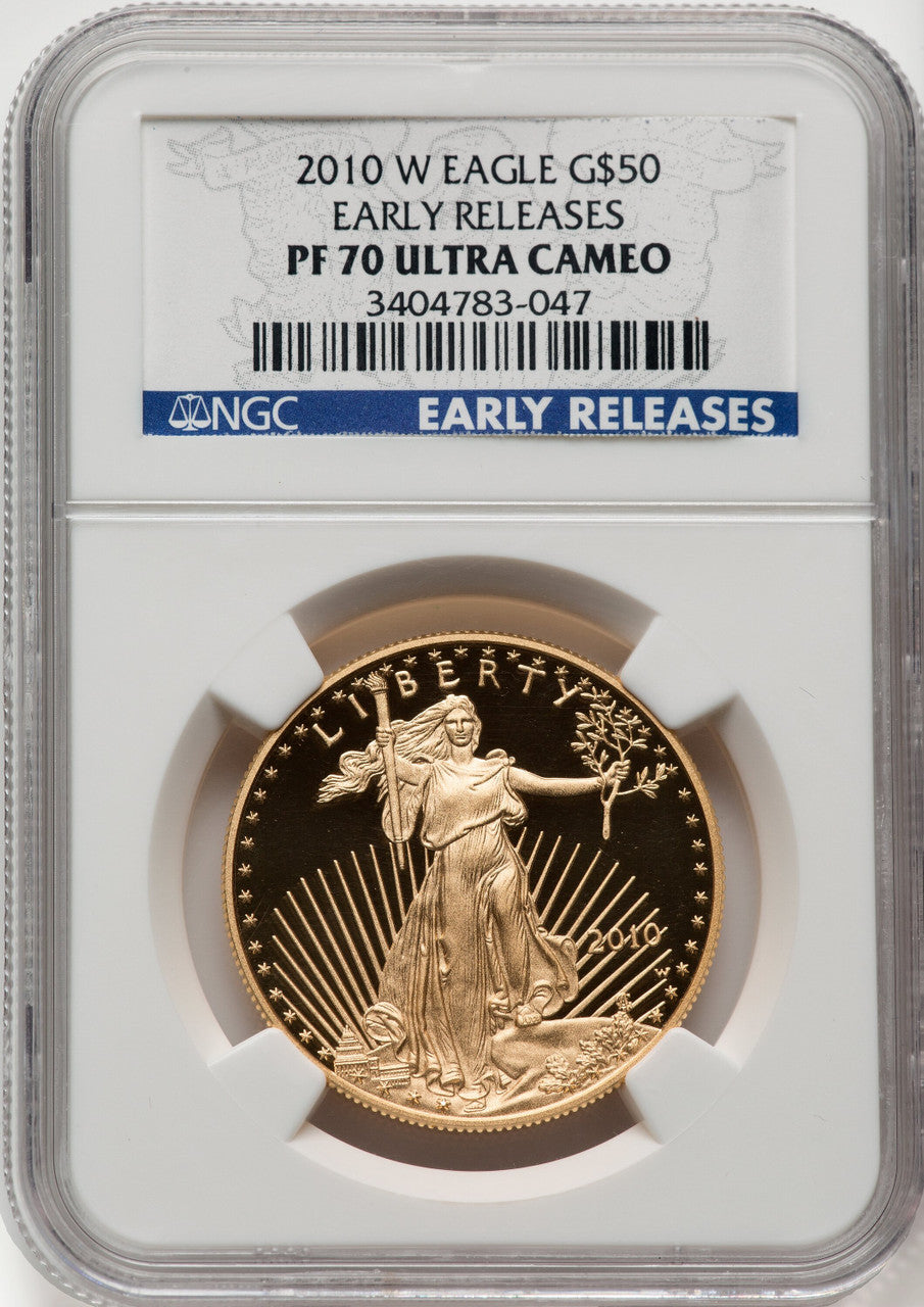 2010-W $50 One-Ounce Gold Eagle First Strike NGC PF70
