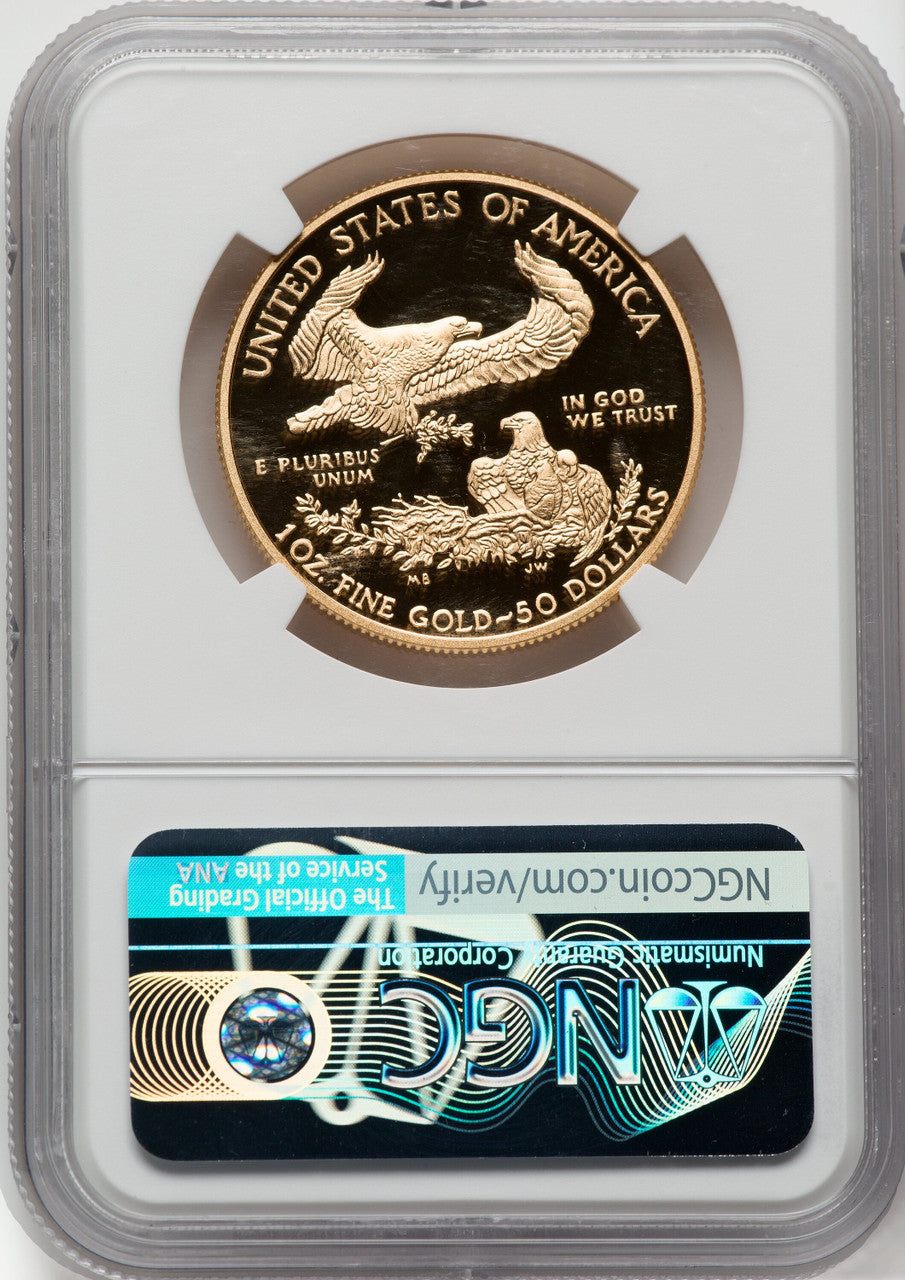 2016-W $50 One-Ounce Gold Eagle 30th Anniversary NGC PF70