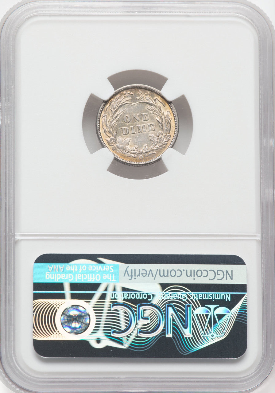 1895-O 10C Barber Dime NGC MS62