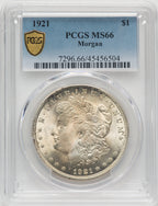 1921 $1 Morgan Morgan Dollar PCGS MS66