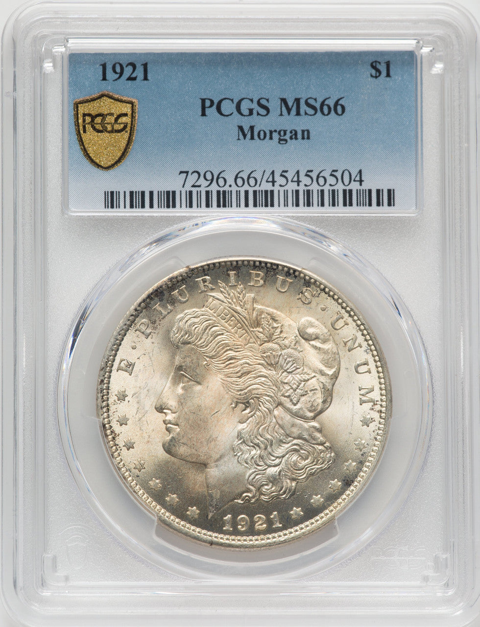 1921 $1 Morgan Morgan Dollar PCGS MS66