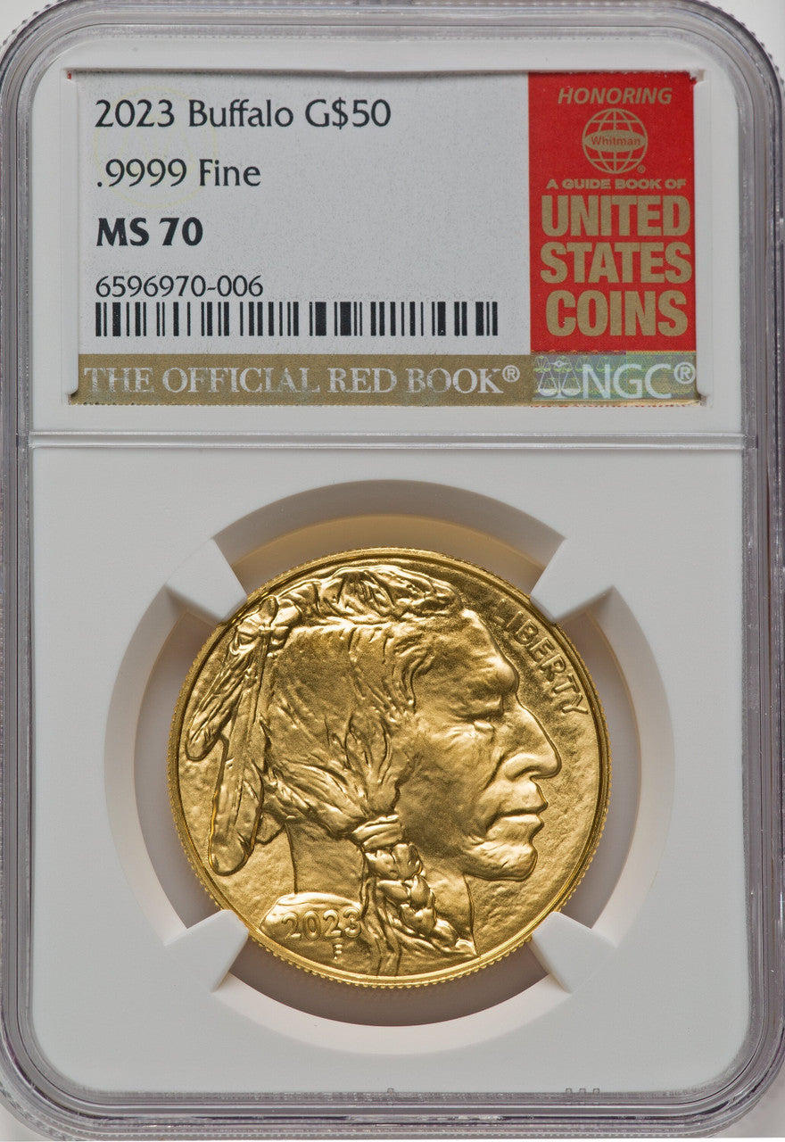 2023 $50 One-Ounce Gold Buffalo NGC MS70 Red Book