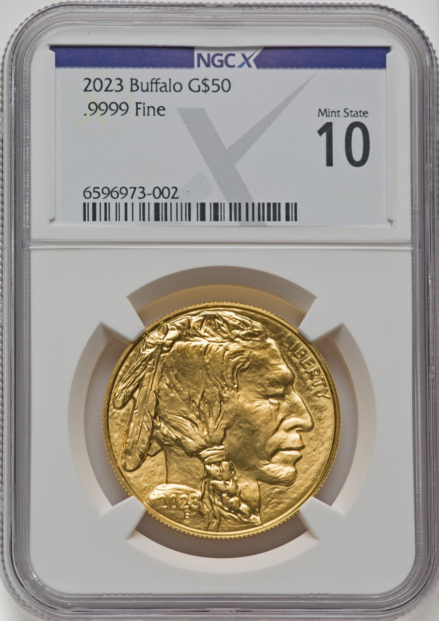 2023 $50 One-Ounce Gold Buffalo NGCX MS10