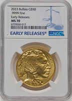 2023 $50 One-Ounce Gold Buffalo First Strike NGC MS70