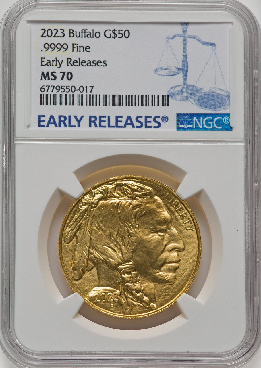 2023 $50 One-Ounce Gold Buffalo First Strike NGC MS70