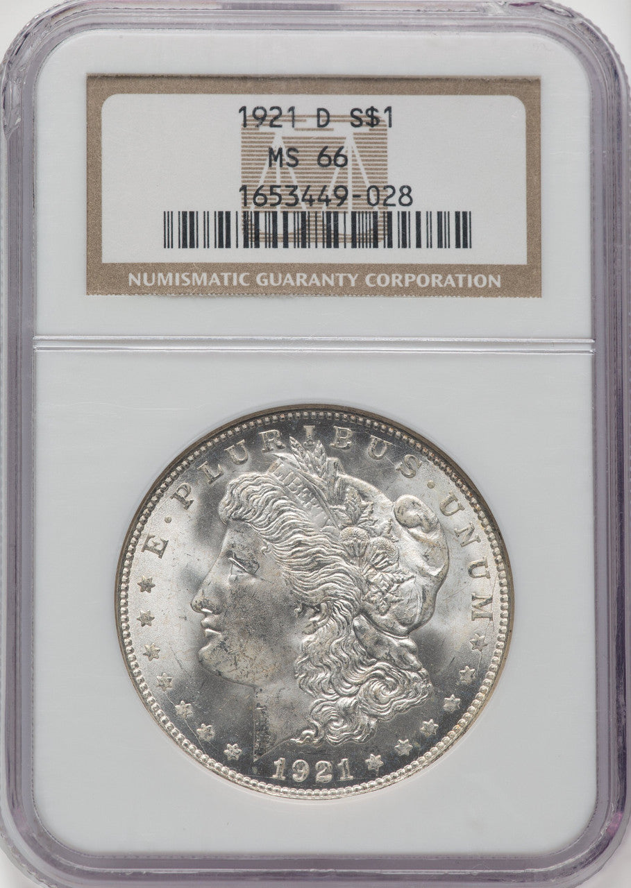 1921-D $1 Morgan Dollar NGC MS66